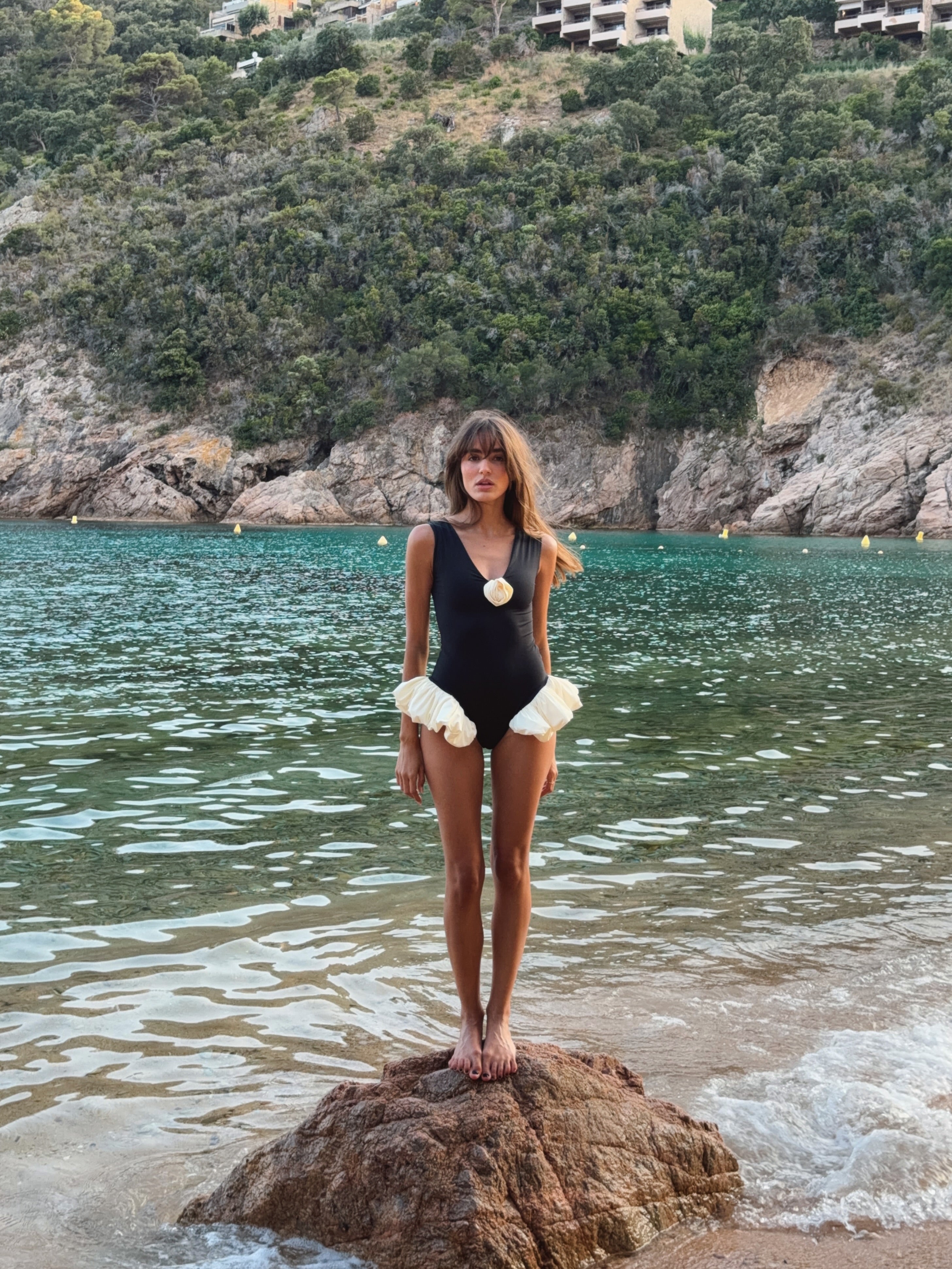 Floral Ballet-Style Swimsuit