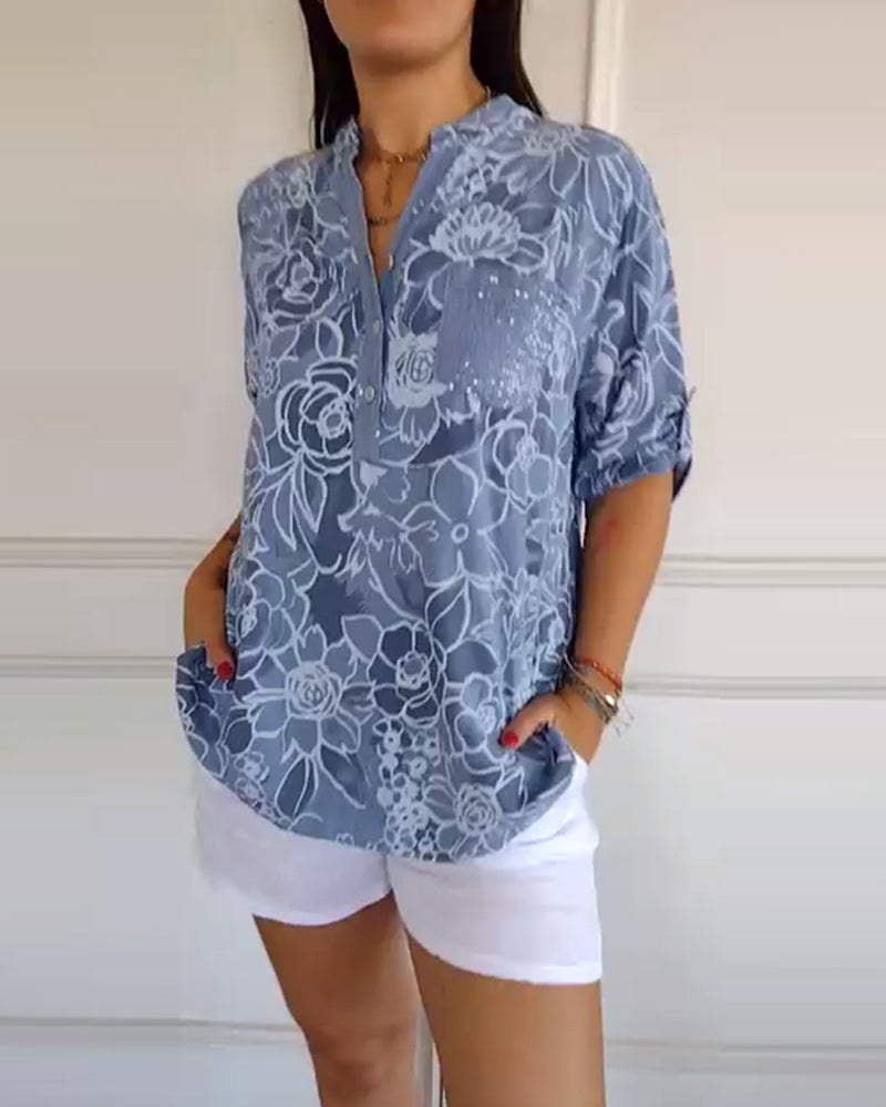 Elegant Blouse with Pocket Sophisticated Blouse