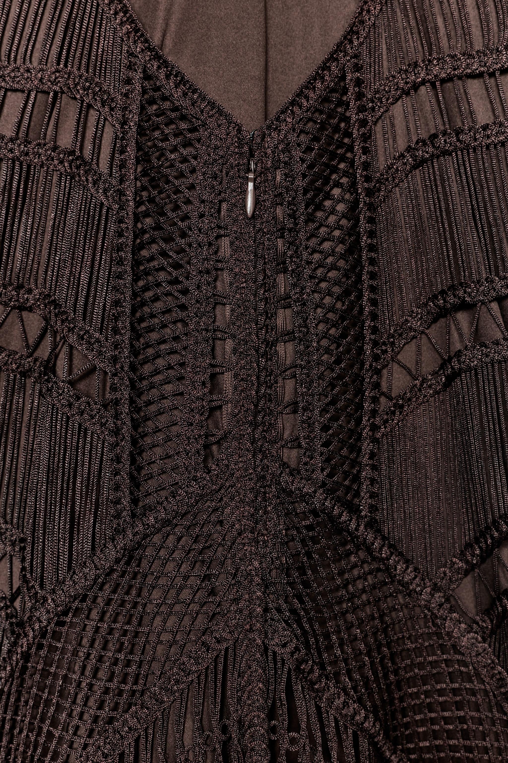 FRINGED MAXI DRESS