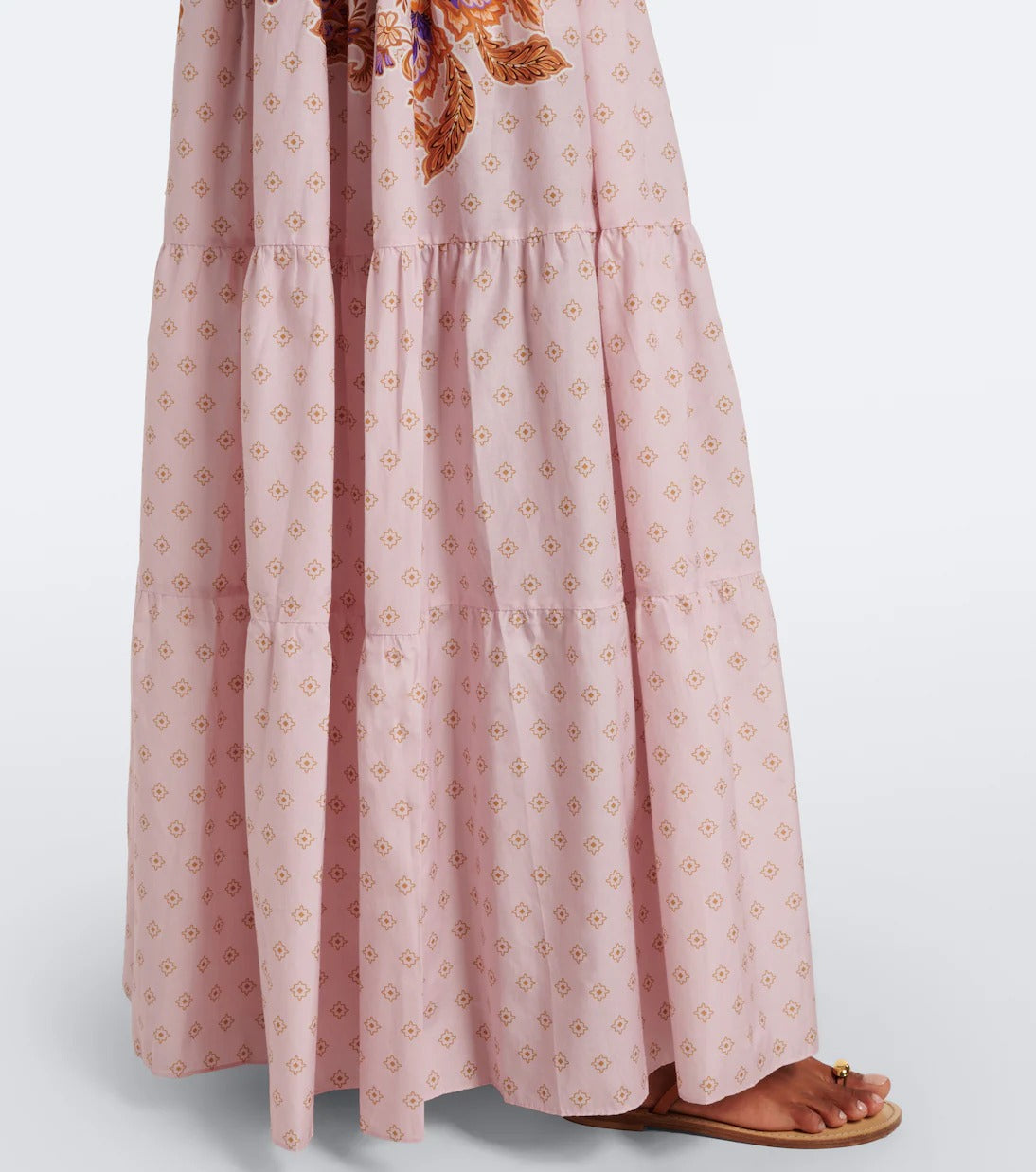Clover Printed Cotton And Silk Maxi Dress