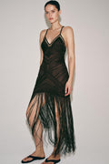 FRINGED MAXI DRESS