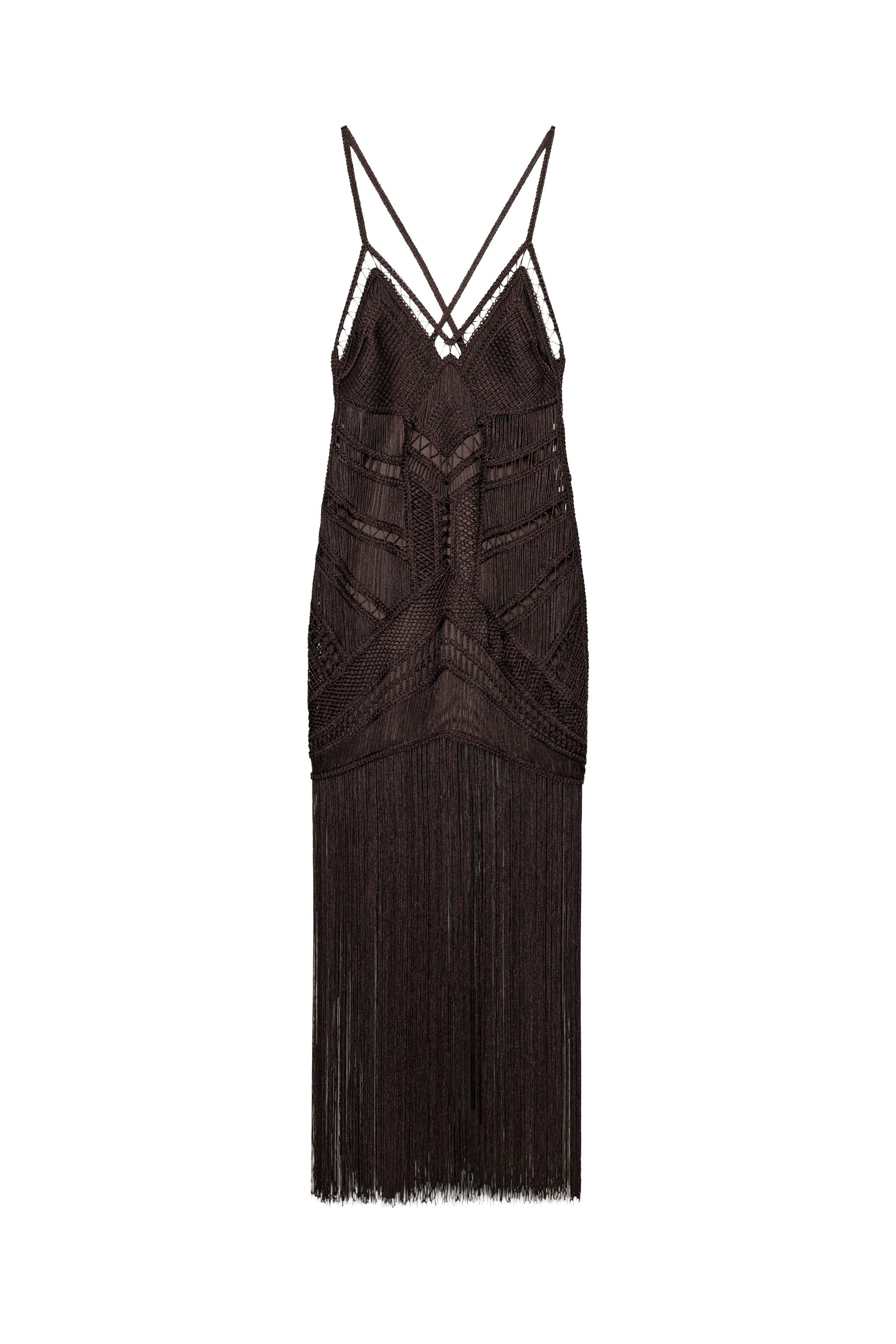 FRINGED MAXI DRESS